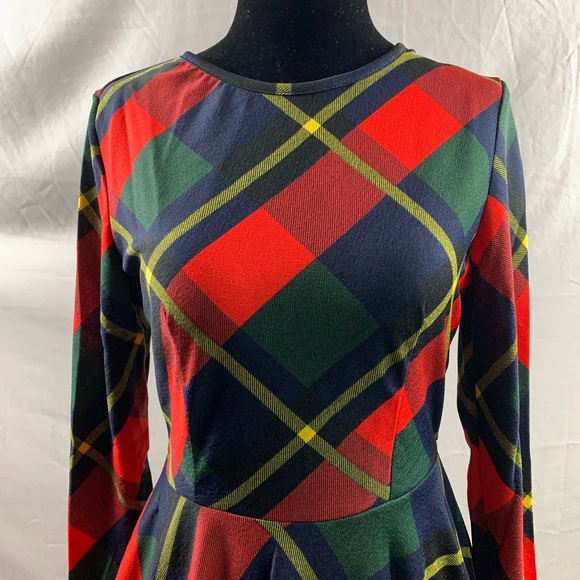 Plaid A-line Flared Mini Dress - Picture 9 of 9